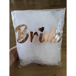 Bride to be Veil Bachelorette Party Rose Gold Lettering NEW
